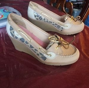 SPERRY TOP-SIDER  Leather Wedge size 9 used